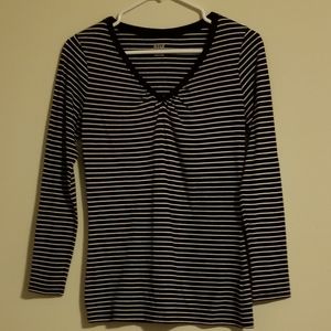 Black & white striped, long sleeve tee